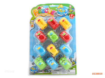 FREE WHEEL CARTOON CAR.12ASTD