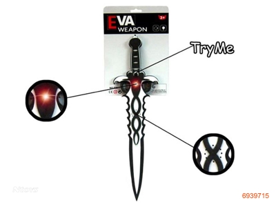 EVA SWORD W/LIGHT SOUND W/2*AG13 BATTERIES