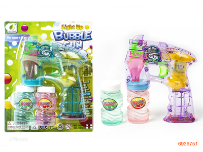 B/O BUBBLE GUN W/LIGHT/SOUND, W/O 3*AA BATTERIES