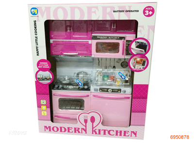 COOKING SET W/LIGHT/SOUND/3*AG13 BATTERIES