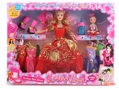 11''SOLID BODY FASHION DOLL SET