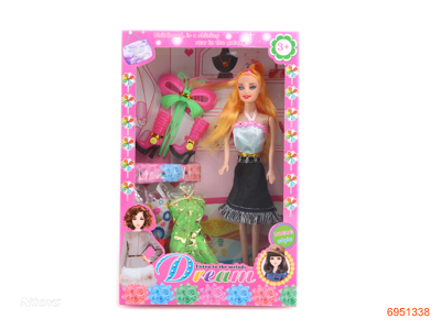 11''SOLID BODY FASHION DOLL SET