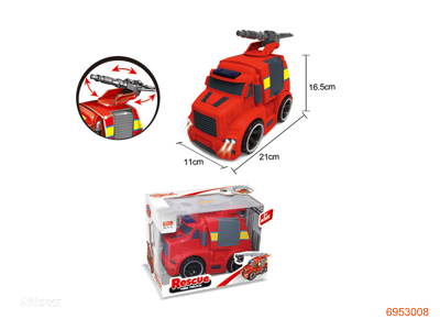 F/P FIRE FIGHTING TRUCK W/LIGHT/SOUND/3*AG13 BATTERIES