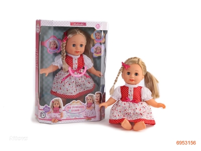 '12IN B/O DOLL WITH TALKING, SNEEZING SOUND, NODDING ACTION, ENGLISH IC.INCLUDE 3AAA BATTERIES