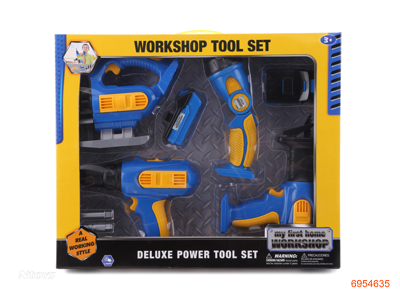 9PCS B/O TOOL SET W/LIGHT W/O 4AA BATTERIES