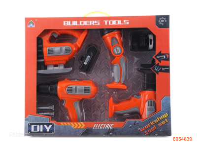 9PCS B/O TOOL SET W/LIGHT W/O 2AA+2AA BATTERIES