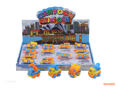 FREE WHEEL CAR 16PCS/DISPLAY BOX 6ASTD