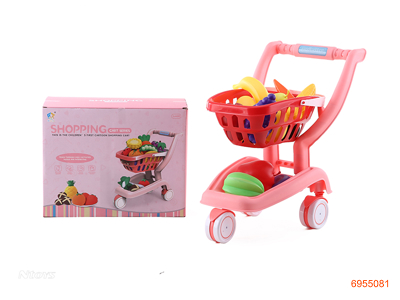 SHOPPING CART SET W/FOOD/LIGHT/MUSIC W/O 2*AAA BATTERIES