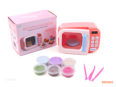 MICROWAVE SET+6PCS PLASTICINE W/LIGHT/MUSIC W/O 2*AA BATTERIES