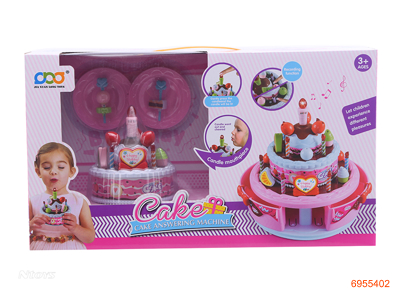 CAKE SET W/BEAUTY SET/LIGHT/MUSIC/RECORD W/O 3*AA BATTERIES