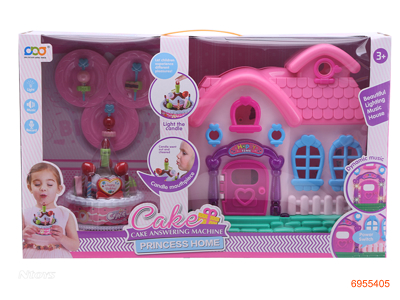 CAKE SET W/VILLA W/LIGHT/MUSIC W/O 3*AA BATTERIES