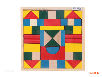 WOODEN 48PCS PUZZLE BLOCK