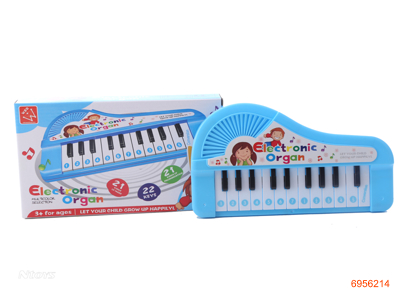 22KEYS ELECTRIC KEYBOARD W/MUSIC W/O 2*AA BATTERIES 2COLOUR