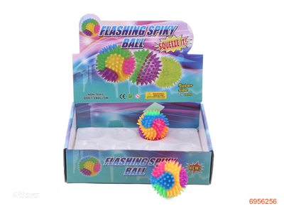 7.5CM BALLS W/FLICKER/WHISTILE 12PCS/DISPLAY BOX W/3*AG10 BATTERIES IN EACH BALL