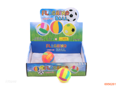 7.5CM VOLLEYBALLS W/FLICKER/WHISTLE 12PCS/DISPLAY BOX W/3*AG10 BATTERIES IN EACH BALL