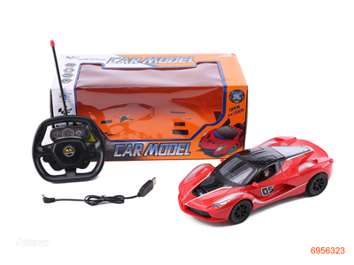 1:18 4CHANNELS R/C CAR W/LIGHT/3.6V CHARGING BATTERIES IN CAR W/USB W/O 2*AA BATTERIES IN CONTROLLER 2COLOUR