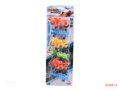 P/B CAR+P/B MOTOCYCLE 6PCS