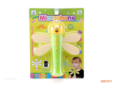 MICROPHONE W/LIGHT/MUSIC/USB W/O 2*AA BATTERIES
