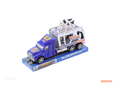 F/P CAR W/2PCS ANIMAL SET 2COLOURS