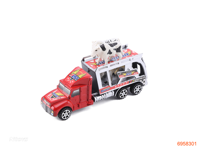 F/P CAR W/3PCS ANIMAL SET 2COLOURS