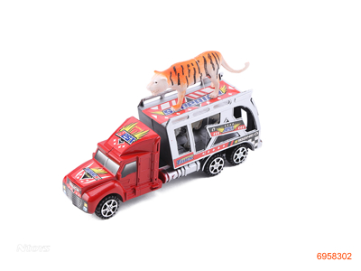 F/P CAR W/2PCS ANIMAL SET 2COLOURS