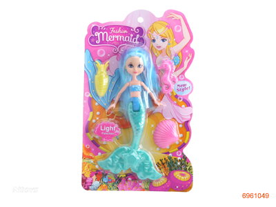 MERMAID W/LIGHT W/2AG3 BUTTON BATTERIES 2COLOUR