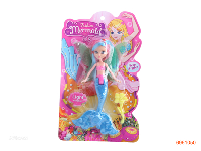 MERMAID W/LIGHT W/2AG3 BUTTON BATTERIES 2COLOUR