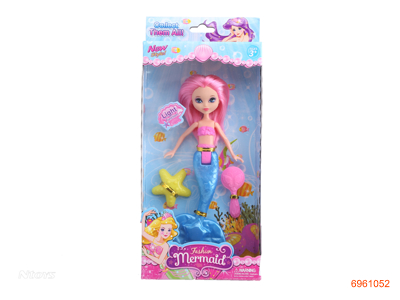 MERMAID W/LIGHT W/2AG3 BUTTON BATTERIES 2COLOUR