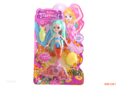 MERMAID W/LIGHT W/2AG3 BUTTON BATTERIES 2COLOUR