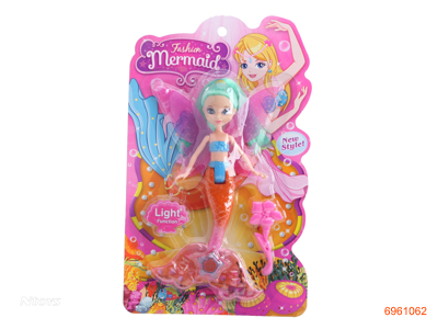 MERMAID W/LIGHT W/2AG3 BUTTON BATTERIES 2COLOUR