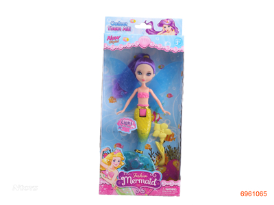 MERMAID W/LIGHT W/2AG3 BUTTON BATTERIES 2COLOUR