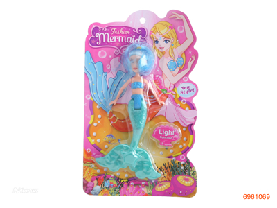 MERMAID W/LIGHT W/2AG3 BUTTON BATTERIES 2COLOUR