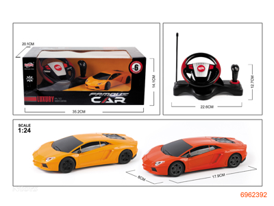 1:24 4CHANNELS R/C CAR W/O 3*AA BATTERIES IN CAR/3*AA BATTERIES IN CONTROLLER 2COLOUR