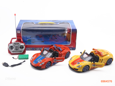 1:14 5CHANNELS R/C CAR W/LIGHT/6V BATTERY IN CAR/USB CHARGING LINE W/O 2*AA BATTERIES IN CONTROLLER 2COLOUR