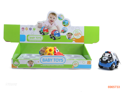 BABY RATTLE CAR 6PCS/DISPLAY BOX 2ASTD