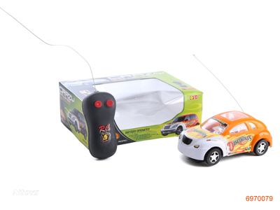 2 CHANNEL R/C CAR W/O 3AA IN CAR/2AA IN CONTROLLER. 3COLOUR