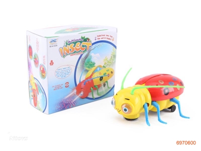 B/O INSECT W/LIGHT/MUSIC W/O 3AA BATTERIES 2COLOUR
