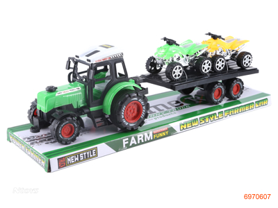 F/P FARM TRUCK W/MOTORCYCLE 2COLOUR