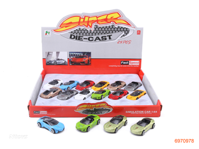 FREE WHEEL DIE-CAST CAR 24PCS/BOX 16ASTD 8COLOUR