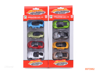 1：64 FREE WHEEL DIE-CAST CAR 4PCS 16ASTD 8COLOUR