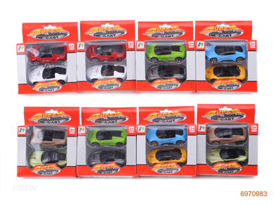 1：64 FREE WHEEL DIE-CAST CAR 2PCS 16ASTD 8COLOUR