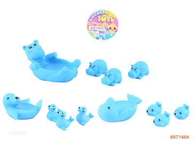 WATER PLAY ANIMALS W/WHISTLE 4PCS/BAG 3ASTD