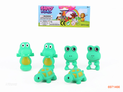 WATER PLAY ANIMALS W/WHISTLE 6PCS