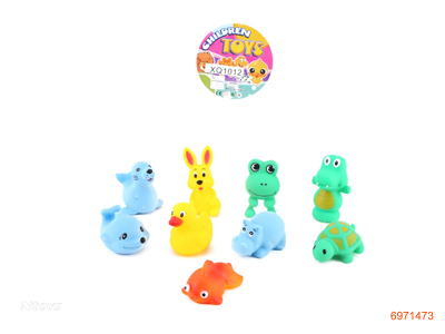 WATER PLAY ANIMALS W/WHISTLE 9PCS