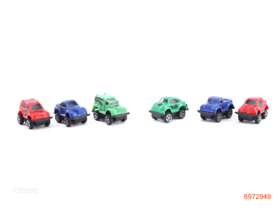 FREE WHEEL CAR.6ASTD.3COLOUR