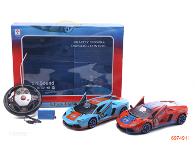 1:12 5CHANNELS R/C RACE CAR W/LIGHT/7.2V BATTERIES IN CAR/USB CHARGING LINE W/O 3AA BATTERIES IN CONTROLLER.2COLOUR