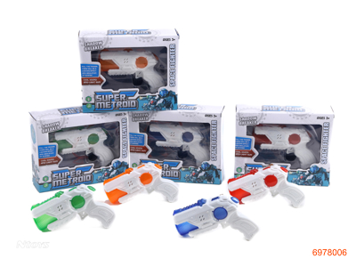 VIBRANT GUN W/IC/LIGHT W/O 2*AAA BATTERIES.4COLOR