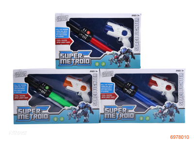 VIBRANT GUN+SPACE SWORD W/IC/LIGHT W/O 4*AAA BATTERIES