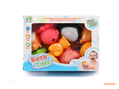 VINYL BATH ANIMAL 9PCS