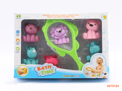 VINYL BATH TOYS 6PCS